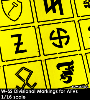 RDM16PE09 - W-SS Divisional Markings for AFVs - 1:16 - [RADO Miniatures]