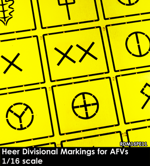 RDM16PE11 - Heer Divisional Markings for AFVs - 1:16 - [RADO Miniatures]