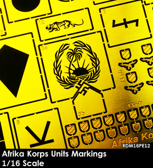 RDM16PE12 - Afrika Koprs (DAK) Units Markings - 1:16 - [RADO Miniatures]