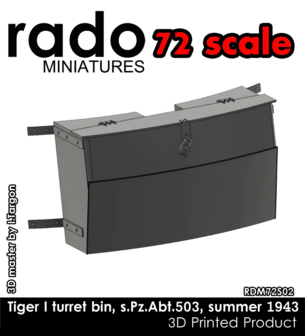 RDM72S02 - Tiger I turret bin, s.Pz.Abt. 503, summer 1943 - 1:72 - [RADO Miniatures]
