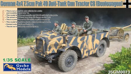 Gecko Models 35GM0073 - German 4x4 7.5cm Pak 40 Anti-Tank Gun Tractor C8 (Beutewagen) - 1:35