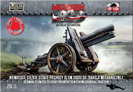 FTF PL1939-102 - German 15cm sIG 33 Heavy Infantry Gun For Mechanical Traction - 1:72
