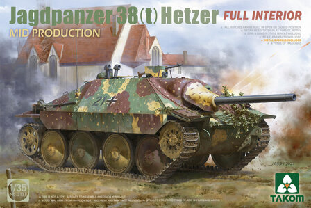 Takom 2171 Jagdpanzer 38(T) Hetzer &quot;Mid Production&quot; Full Interior