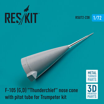 RSU72-0238 - F-105 (G,D) &quot;Thunderchief&quot; nose cone with pitot tube for Trumpeter kit - 1:72 - [RES/KIT]