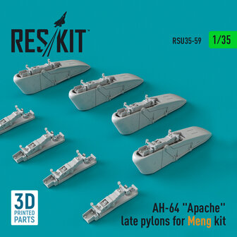 RSU35-0059 - AH-64 &quot;Apache&quot; late pylons for Meng kit - 1:35 - [RES/KIT]