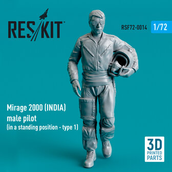 RSF72-0014 - Mirage 2000 (INDIA) male pilot (in a standing position - type 1) - 1:72 - [RES/KIT]