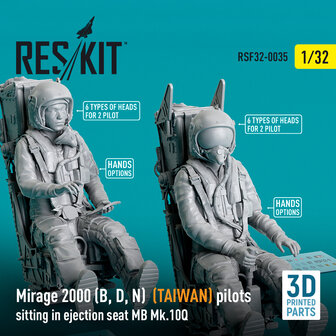 RSF32-0035 - Mirage 2000 (B, D, N) (TAIWAN) pilots sitting in ejection seat MB Mk.10Q (2 pcs) - 1:32 - [RES/KIT]