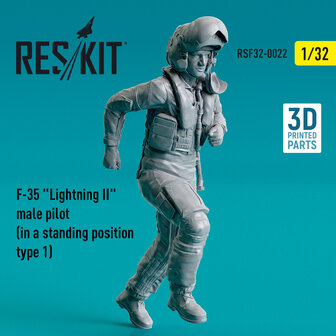 RSF32-0022 - F-35 &quot;Lightning II&quot; male pilot standing on a ladder (type 1) - 1:32 - [RES/KIT]