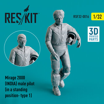 RSF32-0016 - Mirage 2000 (INDIA) male pilot (in a standing position- type 1) - 1:32 - [RES/KIT]