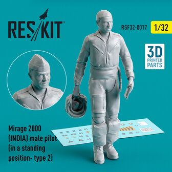 RSF32-0017 - Mirage 2000 (INDIA) male pilot (in a standing position- type 2) - 1:32 - [RES/KIT]