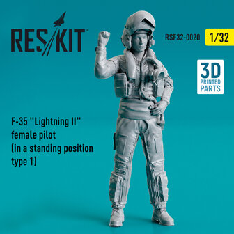 RSF32-0020 - F-35 &quot;Lightning II&quot; female pilot standing on a ladder (type 1) - 1:32 - [RES/KIT]