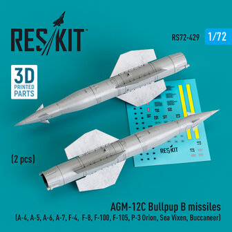 RS72-0429 - AGM-12C Bullpup B missiles (2 pcs) - 1:72 - [RES/KIT]