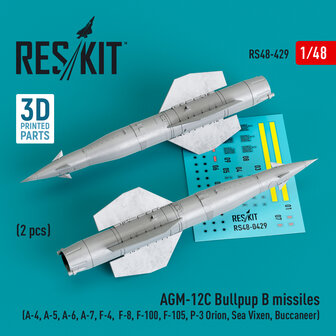 RS48-0429 - AGM-12C Bullpup B missiles (2 pcs) - 1:48 - [RES/KIT]
