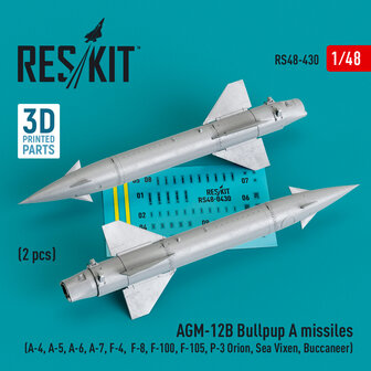 RS48-0430 - AGM-12B Bullpup A missiles (2 pcs) - 1:48 - [RES/KIT]