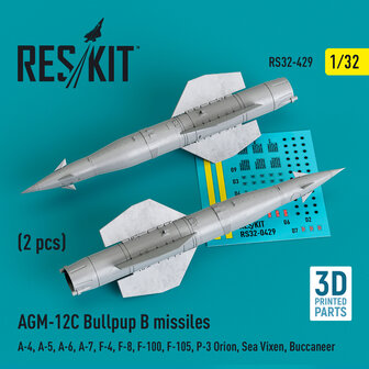 RS32-0429 - AGM-12C Bullpup B missiles (2 pcs) - 1:32 - [RES/KIT]