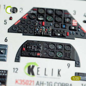 K35021 - AH-1G &quot;Cobra&quot; interior 3D decals for ICM kit  - 1:35 - [RES/KIT] / [KELIK]