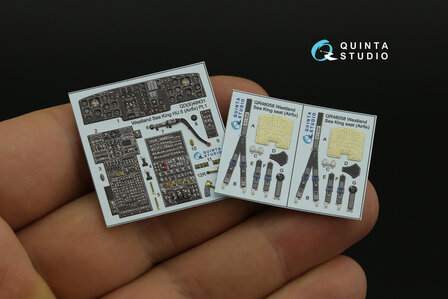 Quinta Studio QDS-48431 - Westland Sea King HU.5 3D-Printed &amp; coloured Interior on decal paper (for Airfix kit) - Small Version - 1:48