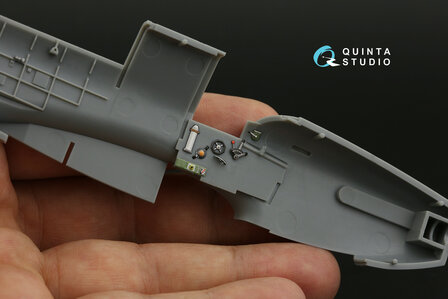 Quinta Studio QDS-48423 - Fairey Fulmar Mk.I 3D-Printed &amp; coloured Interior on decal paper (for Trumpeter kit) - Small Version - 1:48