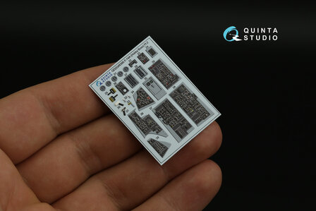 Quinta Studio QDS-48395 - F-14A 3D-Printed &amp; coloured Interior on decal paper (for Hobby Boss kit) - Small Version - 1:48