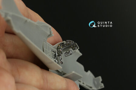 Quinta Studio QDS-48390 - Macchi C.202 Folgore Late 3D-Printed &amp; coloured Interior on decal paper (for Hasegawa/Eduard kit) - Small Version - 1:48