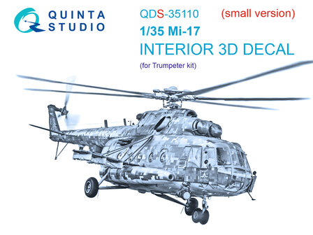 Quinta Studio QDS-35110 - Mi-17 3D-Printed &amp; coloured Interior on decal paper (for Trumpeter kit) - Small Version - 1:35
