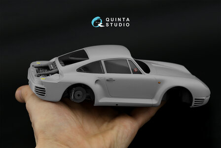 Quinta Studio QDS-24003 - Porsche 959 3D-Printed &amp; coloured Interior on decal paper (for Tamiya kit) - Small Version - 1:24