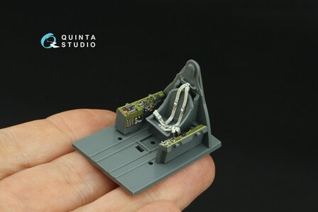 Quinta Studio QD48413 - F6F-3E/N Hellcat 3D-Printed &amp; coloured Interior on decal paper (for Eduard kit) - 1:48