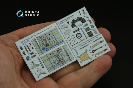 Quinta Studio QD48391 - Macchi C.205 Veltro 3D-Printed &amp; coloured Interior on decal paper (for Hasegawa/Italeri kit) - 1:48