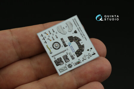 Quinta Studio QD48391 - Macchi C.205 Veltro 3D-Printed &amp; coloured Interior on decal paper (for Hasegawa/Italeri kit) - 1:48