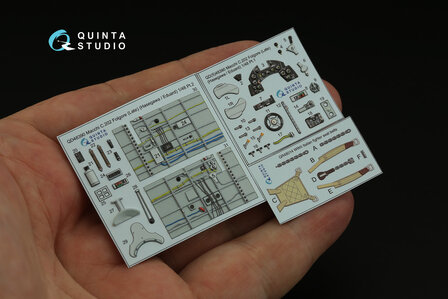 Quinta Studio QD48390 - Macchi C.202 Folgore Late 3D-Printed &amp; coloured Interior on decal paper (for Hasegawa/Eduard kit) - 1:48
