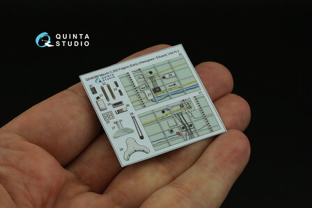 Quinta Studio QD48389 - Macchi C.202 Folgore Early 3D-Printed &amp; coloured Interior on decal paper (for Hasegawa/Eduard kit) - 1:48