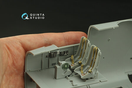 Quinta Studio QD32204 - B-25J Mitchell Gun nose 3D-Printed &amp; coloured Interior on decal paper (for HK models kit) - 1:32
