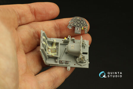 Quinta Studio QD32191 - Bf 109G-14 3D-Printed &amp; coloured Interior on decal paper (for Zoukei Mura SWS kit) - 1:32