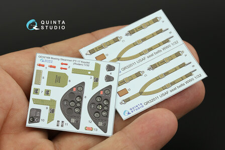 Quinta Studio QD32168 - Pt-17 Kaydet 3D-Printed &amp; coloured Interior on decal paper (for Roden kit) - 1:32