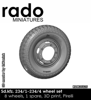 RDM35S25 - Sd.kfz. 234/1-234/4 wheel set (Pirelli) - 1:35 - [RADO Miniatures]
