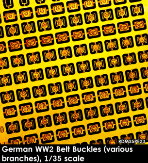 RDM35PE23 - German WW2 Belt Buckles (Various branches) - 1:35 - [RADO Miniatures]