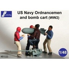 PJ production 48122 US Navy Ordnancmen and bombcart