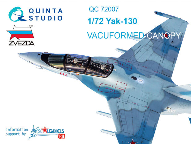 Quinta Studio QC72007 - Yak-130 vacuformed clear canopy - 1:72