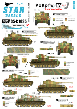 Star Decals 35-C1035 PzKpfw IV Ausf J Late Production
