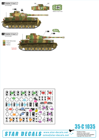 Star Decals 35-C1035 PzKpfw IV Ausf J Late Production