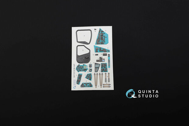 Quinta Studio QD72018 - Mi-24P  3D-Printed & coloured Interior on decal paper  (for Zvezda kit) - 1:72