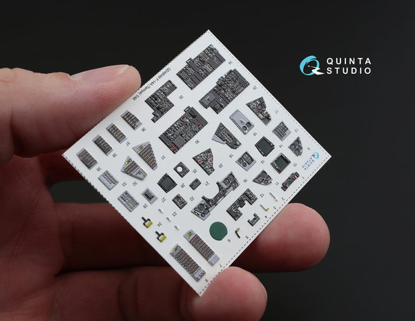 Quinta Studio QD48048 - F-14A  3D-Printed & coloured Interior on decal paper  (for Tamiya kit) - 1:48