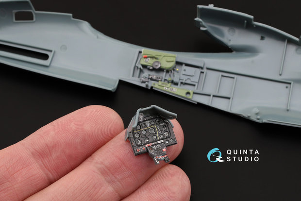 Quinta Studio QD48069 - P-51D Late Mustang  3D-Printed & coloured Interior on decal paper  (for Eduard kit) - 1:48