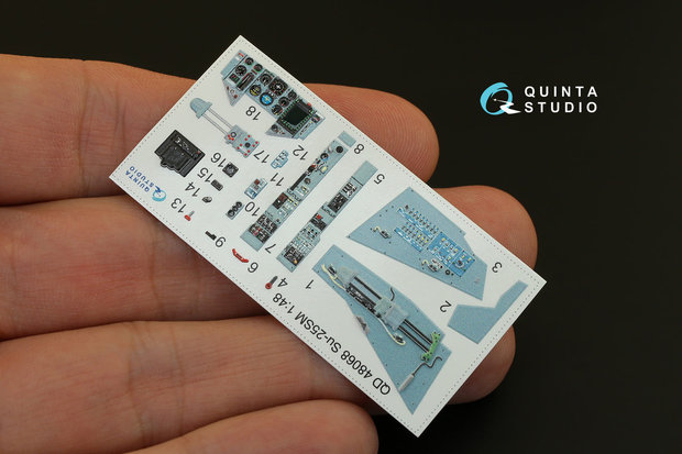Quinta Studio QD48068 - Su-25SM  3D-Printed & coloured Interior on decal paper  (for Kopro kit) - 1:48