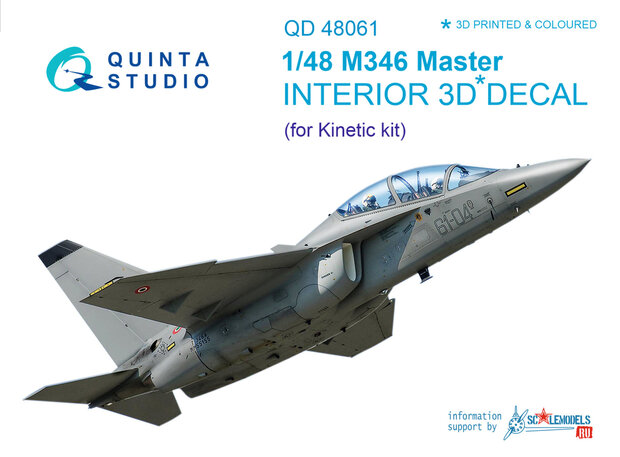 Quinta Studio QD48061 - M346 Master  3D-Printed & coloured Interior on decal paper (for Kinetic kit) - 1:48
