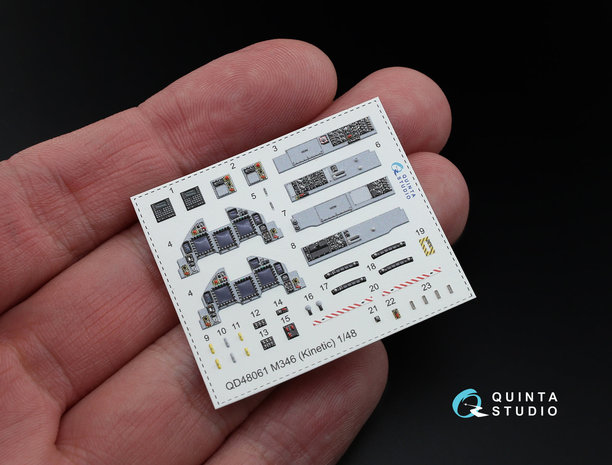 Quinta Studio QD48061 - M346 Master  3D-Printed & coloured Interior on decal paper (for Kinetic kit) - 1:48