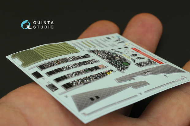 Quinta Studio QD32008 - A-10A  3D-Printed & coloured Interior on decal paper  (for Trumpeter kit) - 1:32