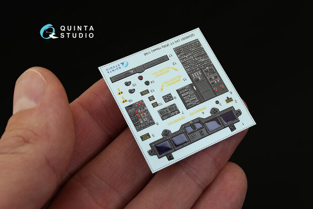 Quinta Studio QD48091 - UH-1Y Venom  3D-Printed & coloured Interior on decal paper  (for Kitty Hawk kit) - 1:48
