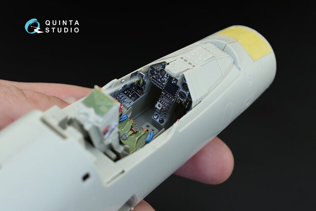 Quinta Studio QD32009 - Mirage 2000C  3D-Printed & coloured Interior on decal paper  (for Kitty Hawk kit) - 1:32