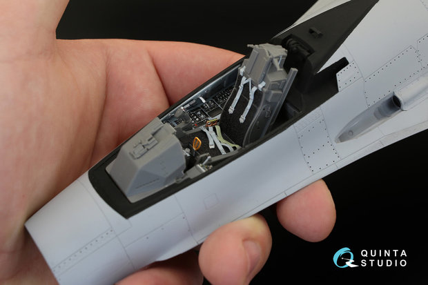 Quinta Studio QD32021 - F-16C 3D-Printed & coloured Interior on decal paper (for Academy kit) - 1:32